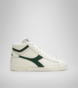 Diadora Game L High Waxed Joggesko Dame Hvite Grønn | Norge-485073