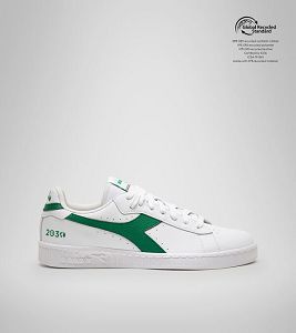 Diadora Game L Low 2030 Joggesko Dame Hvite Grønn | Norge-867140