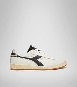 Diadora Game L Low Icona Joggesko Dame Hvite Svarte | Norge-574362