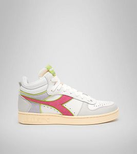 Diadora Magic Basket Demi Wn Joggesko Dame Hvite Grå Rød | Norge-582146