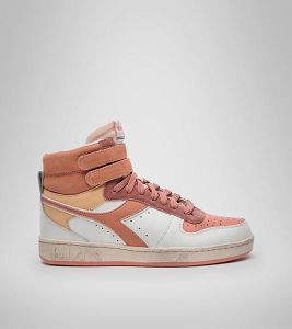 Diadora Magic Basket Mid Icona Wn Joggesko Dame Hvite Brune | Norge-187465