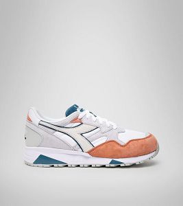 Diadora N9002 Overland Joggesko Herre Grå Hvite Blå | Norge-964157